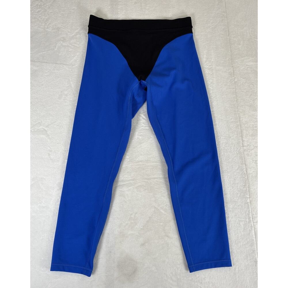 Lululemon Wunder Train Aerobic HR Tight 25" Blue & Black Size 10 Twill Charity - Picture 1 of 8